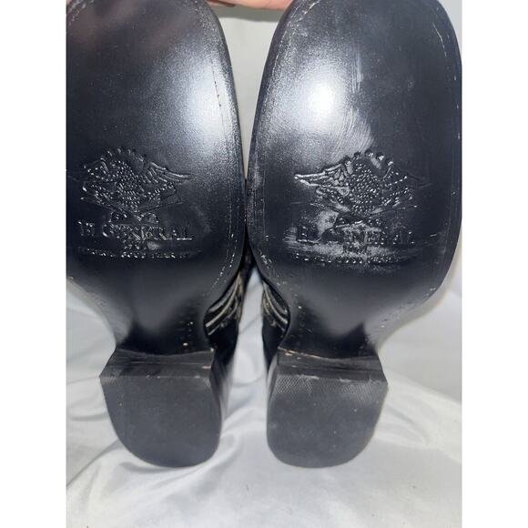 Exotic Black Genuine Stingray Leather Western Cowboy Boots‎ Square Womens Sz 8.5